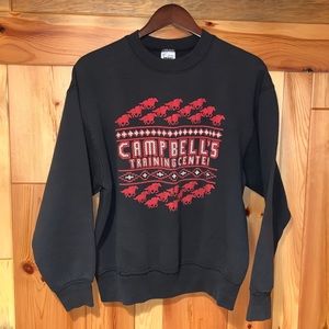 Vintage 90s CAMPBELL'S *USA* Horse Racing Training Center Sweatshirt Large L VTG